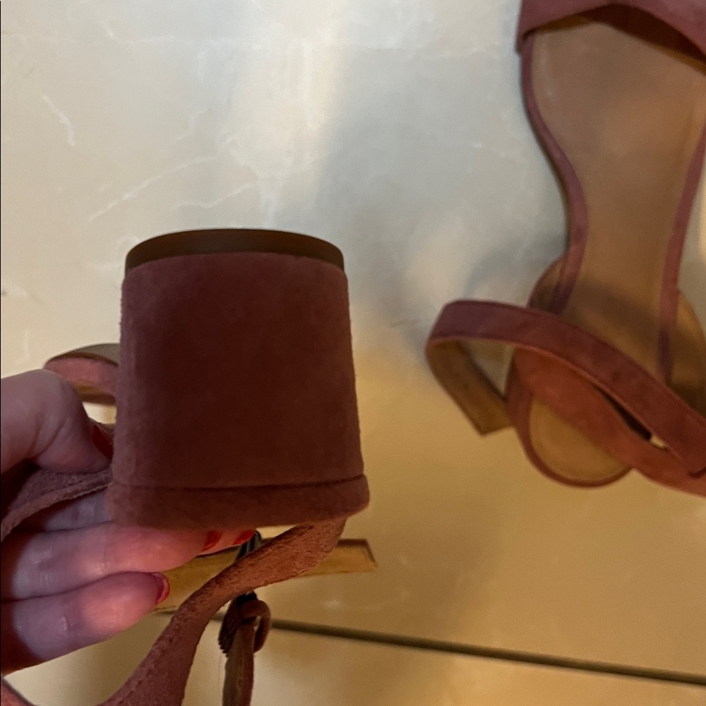 Madewell Block Heel Suede Sandals - Picture 3 of 4